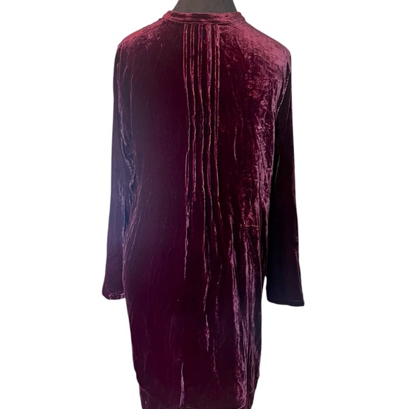SUNDANCE Silk Blend Crushed Velvet Long Sleeve Enchantment Dress, Oversized SM - Picture 2 of 7